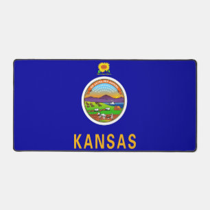 Mat de bureau avec drapeau de l'État du Kansas, Ét