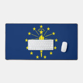 Mat de bureau avec drapeau de l'Indiana, États-Uni (Clavier et souris)