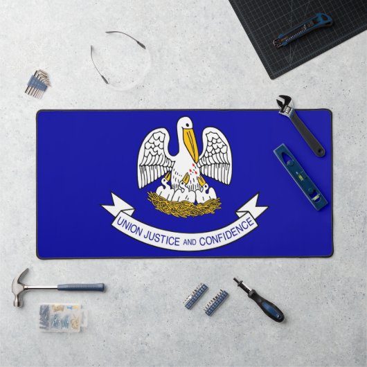 Mat de bureau avec drapeau de Louisiane, USA (Poste de travail)