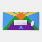 Mat de bureau avec drapeau de Manitou Springs, Éta (Clavier et souris)