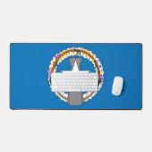 Mat de bureau avec drapeau de Mariana du Nord, Éta (Clavier et souris)