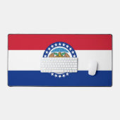 Mat de bureau avec drapeau de Missouri, États-Unis (Clavier et souris)