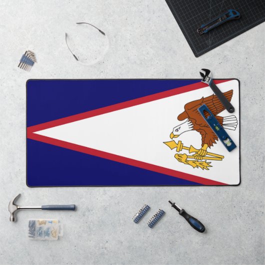 Mat de bureau avec drapeau des Samoa américaines,  (Poste de travail)