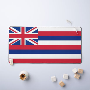 Mat de bureau avec drapeau d'Hawaii, États-Unis