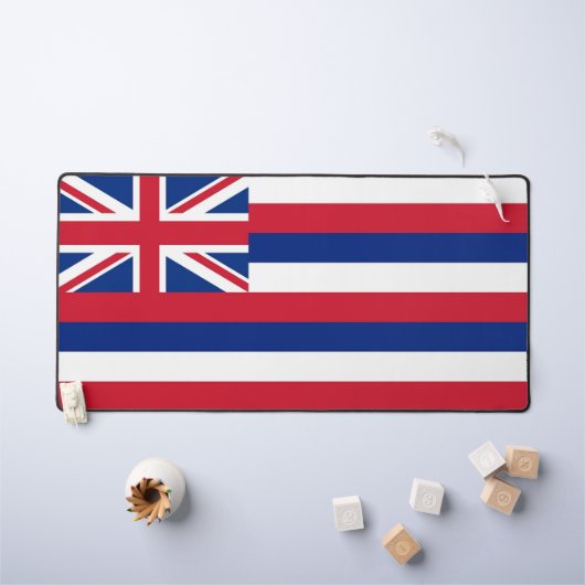 Mat de bureau avec drapeau d'Hawaii, États-Unis (Tableau pour enfants)