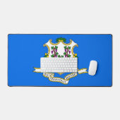 Mat de bureau avec drapeau du Connecticut, USA (Clavier et souris)