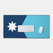 Mat de bureau avec drapeau du Minnesota, États-Uni (Clavier et souris)