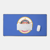 Mat de bureau avec drapeau du Minnesota, États-Uni (Clavier et souris)
