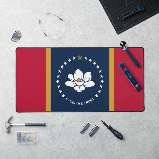 Mat de bureau avec drapeau du Mississippi, États-U (Poste de travail)