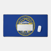 Mat de bureau avec drapeau du Nebraska, USA (Clavier et souris)
