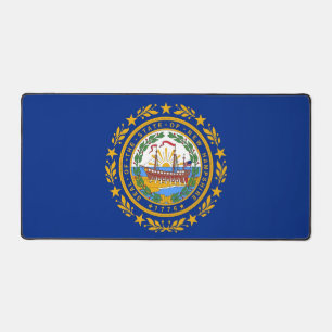 Mat de bureau avec drapeau du New Hampshire, USA