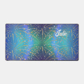Mat de bureau avec Faux Gold & Silver Fireworks (Recto)