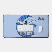 Mat de bureau avec lune et libellules (Clavier et souris)