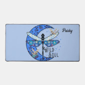 Mat de bureau avec lune et libellules (Recto)