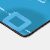 Mat de bureau Carré géométrique bleu clair (Coin)