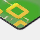 Mat de bureau Carré géométrique vert (Coin)