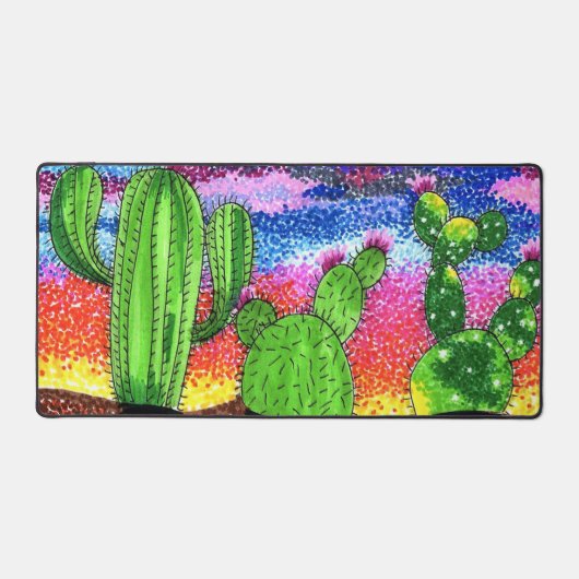 Mat de bureau - coucher de soleil du désert (Recto)