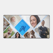 Mat de bureau de 7 photos avec monogramme personna (Recto)