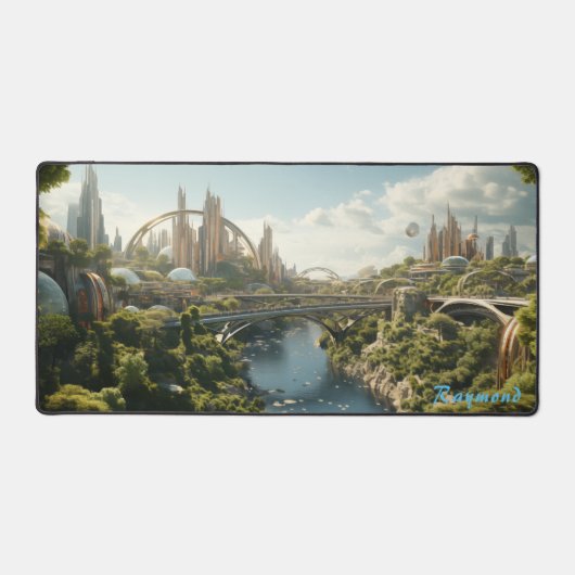 Mat de bureau de bureau personnalisé de Future Cit (Recto)