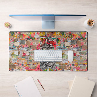 Mat de bureau de collage multimédia mixte