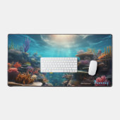 Mat de bureau de corail sous-marin personnalisé (Clavier et souris)