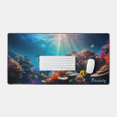 Mat de bureau de corail sous-marin personnalisé (Clavier et souris)