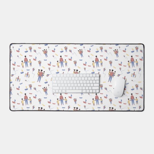 Mat de bureau de fêtes des pères (Clavier et souris)