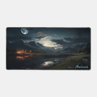 Mat de bureau de nuit à lumière de lune personnali