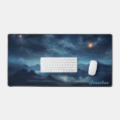 Mat de bureau de nuit étoilé personnalisé (Clavier et souris)