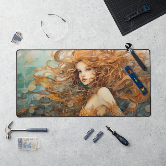 Mat de bureau de sirène, Pad de souris de sirène (Poste de travail)