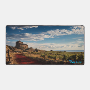 Mat de bureau de vignoble personnalisé