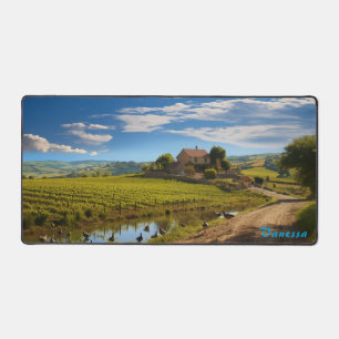 Mat de bureau de vignoble personnalisé