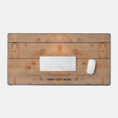 Mat de bureau en bois avec votre texte (Clavier et souris)