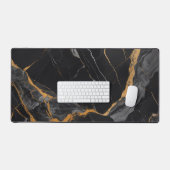 Mat de bureau en marbre noir de luxe (Clavier et souris)