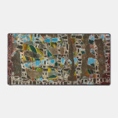 Mat de bureau en marron gris bleu & vert (Recto)