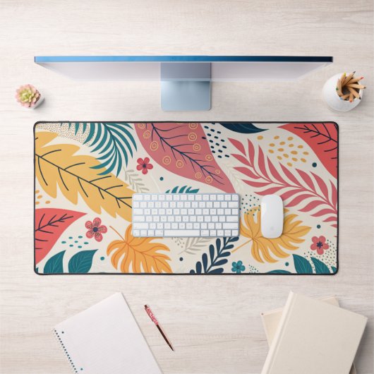 Mat de bureau Feuille Tropical sur mesure - frais (Bureau 1)