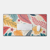 Mat de bureau Feuille Tropical sur mesure - frais (Clavier et souris)