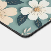 Mat de bureau floral - Nom personnalisé Décor de b (Coin)