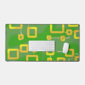 Mat de bureau géométrique vert (Clavier et souris)