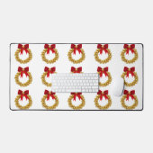 Mat de bureau Gold Bells Wreath (Clavier et souris)