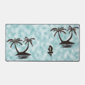 Mat de bureau - Îles tropicales et bateau (Recto)