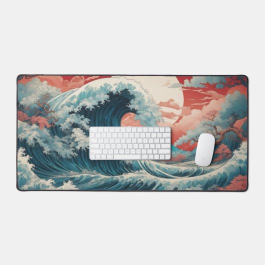 Mat de bureau japonais Waves (Clavier et souris)