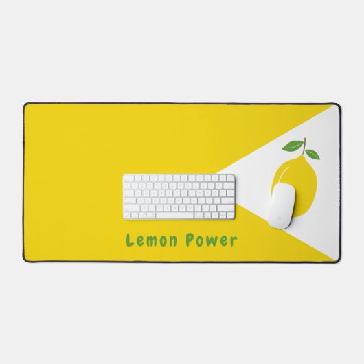 Mat de bureau jaune avec citron (Clavier et souris)