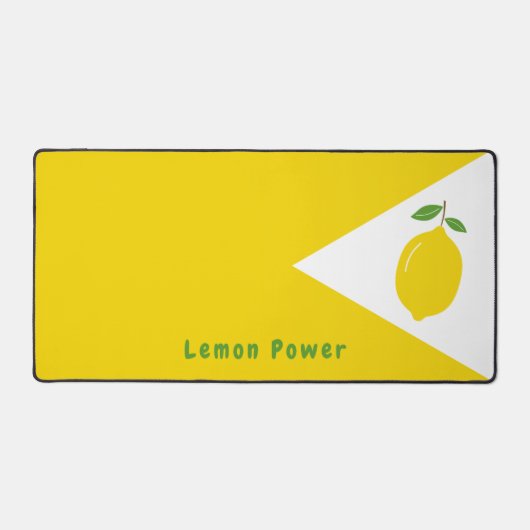 Mat de bureau jaune avec citron (Recto)
