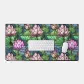 Mat de bureau Lotus en verre tendu (Clavier et souris)
