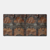 Mat de bureau médiéval en cuir et fer rustique (Recto)