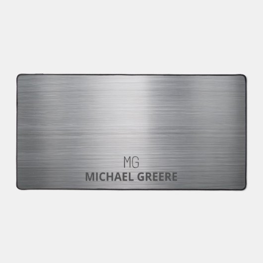 Mat de bureau monographique gris professionnel (Recto)