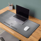 Mat de bureau monographique gris professionnel