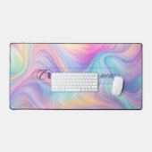 Mat de bureau Pastel Abstrait avec devis inspirant (Clavier et souris)