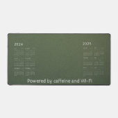 Mat de bureau personnalisable en olive avec calend (Recto)